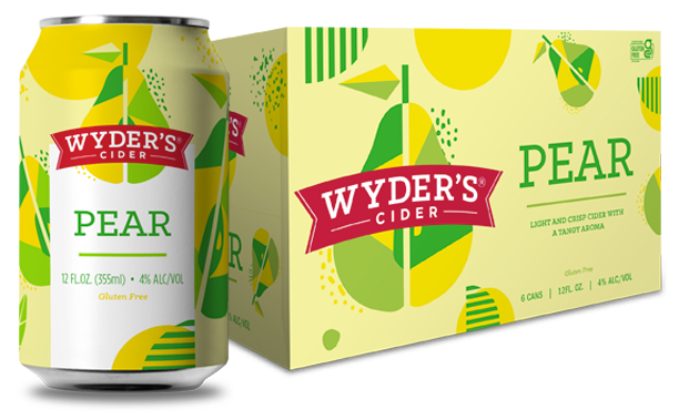 Wyder's pear can and 6 pack